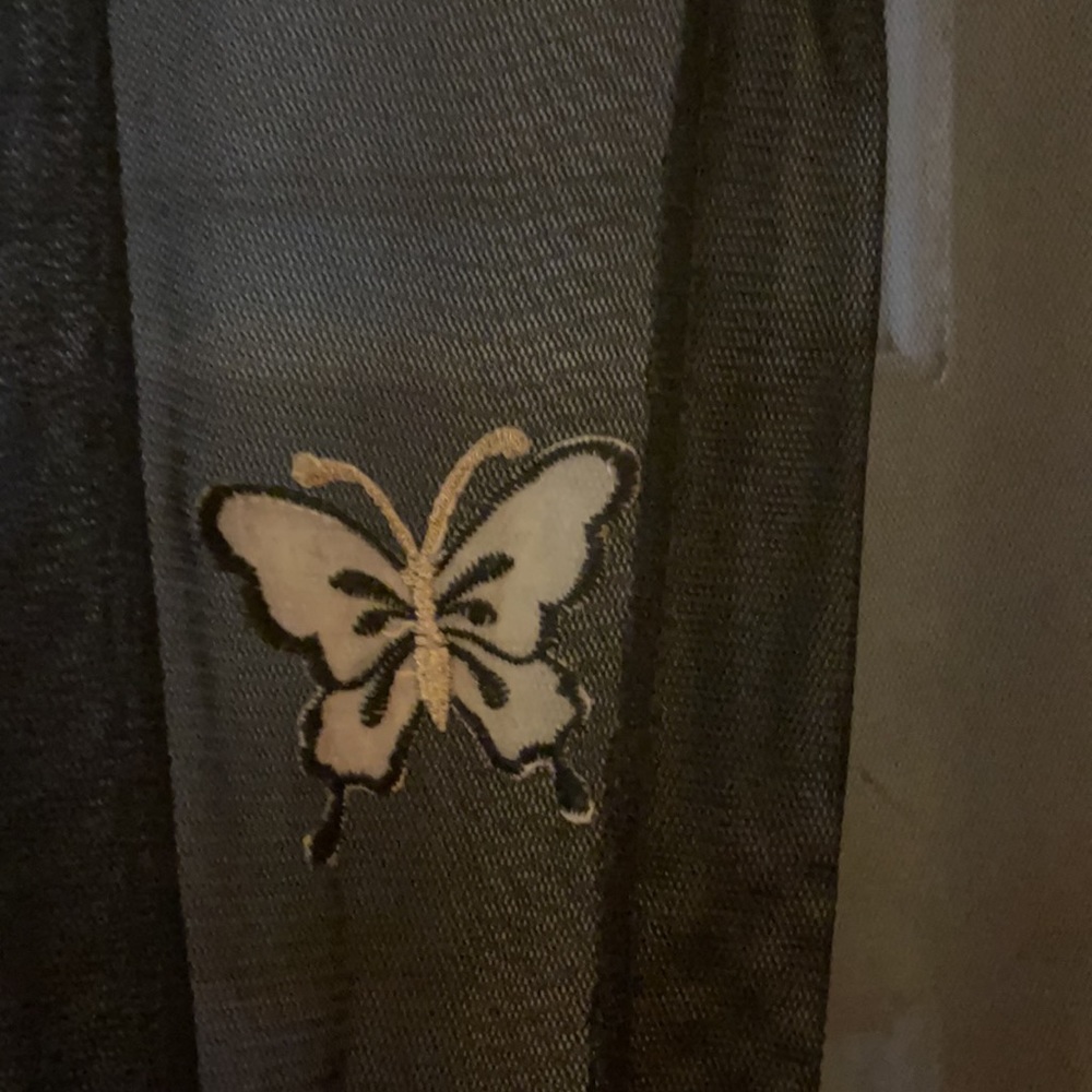 Black Chiffon Jacket with butterflies - Picture 4 of 5